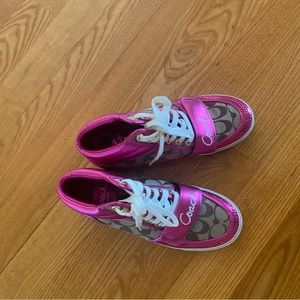 Coach Sequin Barbie Pink Sneakers